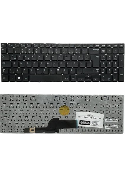 Samsung ile Uyumlu NP270E5J-K05TR, NP270E5J-K06TR, NP270E5J-S01TR Notebook Klavye Siyah Tr