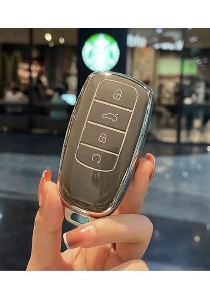 Chery Tiggo 8 Pro & Omoda 5 & Tiggo 7 Avangarde Anahtar Kılıfı Gümüş/silver Ayrıntılar Lüx