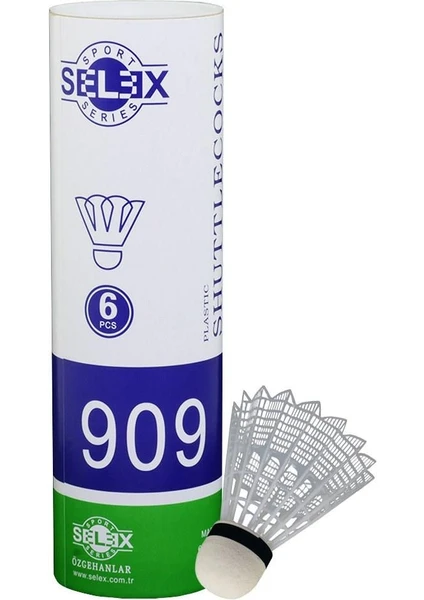 909 Plastik 6'lı Kutu Badminton Topu