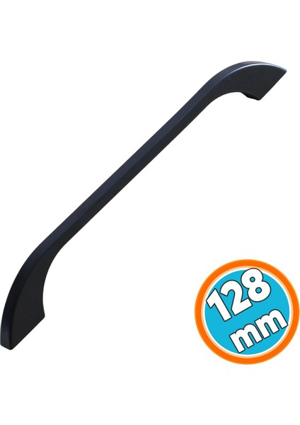 Metal Kulp Mobilya Mutfak Dolabı Çekmece Dolap Kulpları Kapak Kulpu Kulbu Siyah Renk 128 mm
