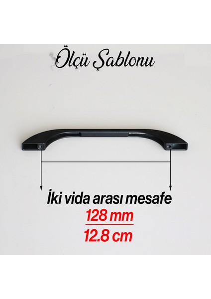 Metal Kulp Mobilya Mutfak Dolabı Çekmece Dolap Kulpları Kapak Kulpu Kulbu Siyah Renk 128 mm