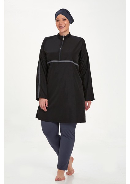 Büyük Beden Tam Kapalı Tesettür Mayo Morgan Battal 1427 Siyah indirimleri