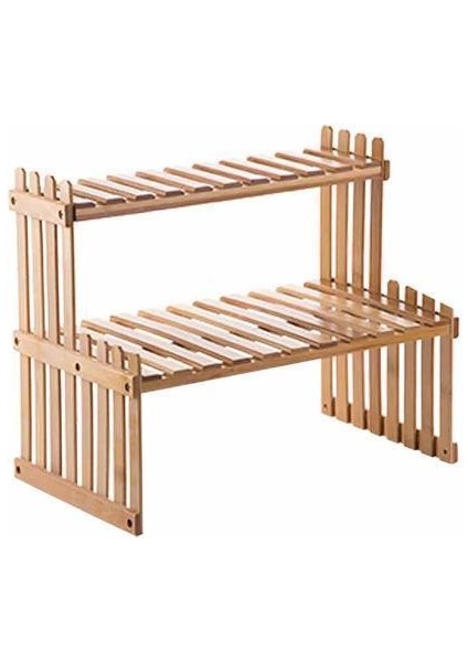 Masaüstü Bambu 2 Katmanlı Depolama Raf Banyo Mutfak Raf Tutucular Şişe Raf Organizatör Ev Dekor Dıy Mağaza | Depolama Tutucular & Amp;raflar (Yurt Dışından)