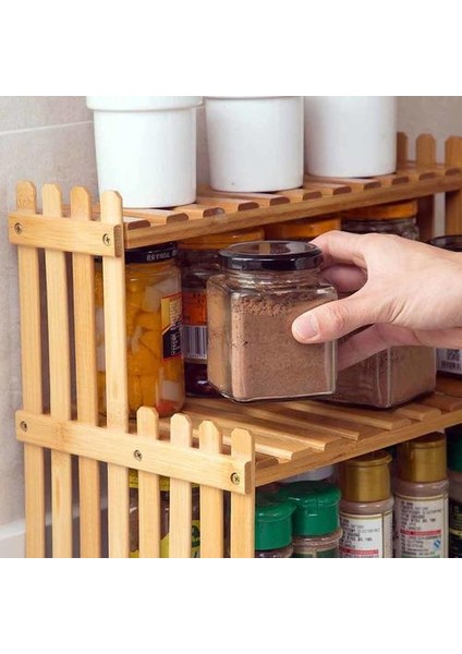 Masaüstü Bambu 2 Katmanlı Depolama Raf Banyo Mutfak Raf Tutucular Şişe Raf Organizatör Ev Dekor Dıy Mağaza | Depolama Tutucular & Amp;raflar (Yurt Dışından) modelleri