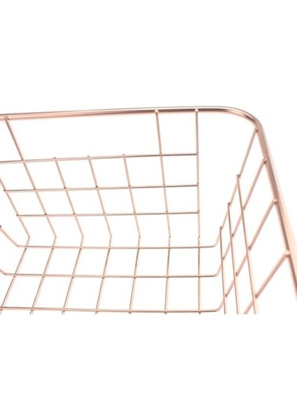 Nordic Stil Gül Altın Metal Tel Depolama Sepeti Kozmetik Organizatör Tutucu Ev Ofis Masası Tuvalet Toplama Banyo Raf | Depolama Sepetleri (Yurt Dışından)