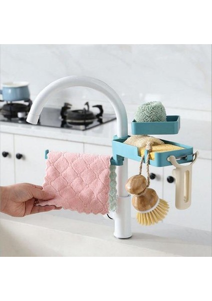 3 In 1 Dönebilen Musluk Raf Raf Raf Çok Katmanlar Mutfak Malzemeleri Depolama Raf Lavabo Sünger Tutucu Tahliye Raf | Raflar ve Amp;tutucular (Yurt Dışından) fırsatları