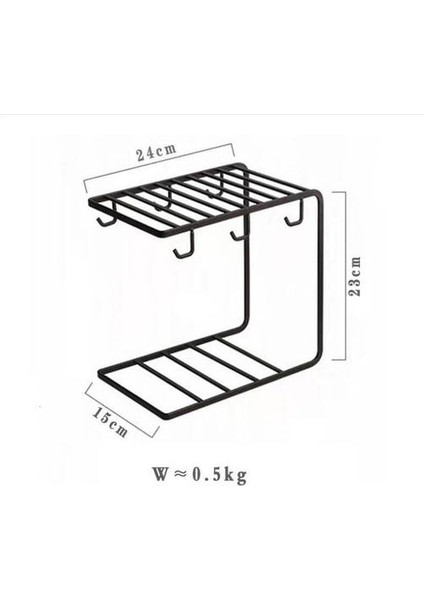 Çoklu Kanca Sanat Kahve Fincanı Raf Cam Çay Organizatör Marc Tutucu Mutfak Depolama Organizasyon | Depolama Tutucular ve Amp;raflar (Yurt Dışından) fırsatları