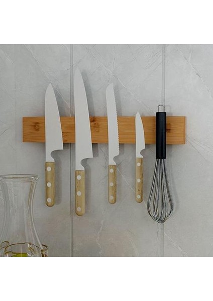 Mutfak Aracı Tutucu Depolama Raf Duvara Monte Emme Ücretsiz Yumruk Çevre Dostu Bambu Mutfak Eşyaları Şerit Bıçaklar Aksesuarlar | Bloklar ve Amp;rulo Çanta (Yurt Dışından) fırsatları