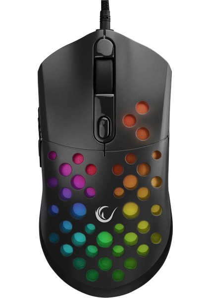 SMX-R66 Rocket Ultra Hafif Siyah Rgb Ledli 12000DPI Gaming Oyuncu Mouse