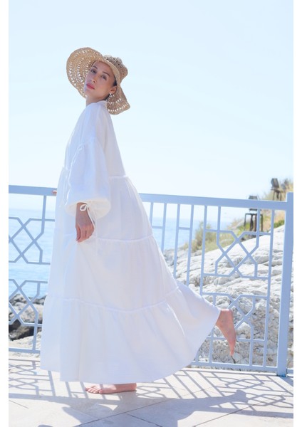 Kadın Keten Oversize Elbise