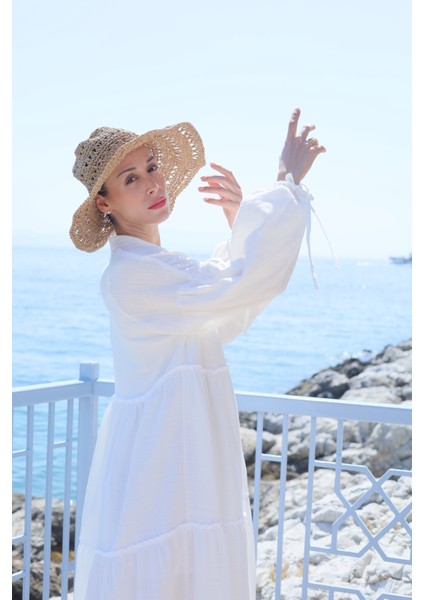 Kadın Keten Oversize Elbise