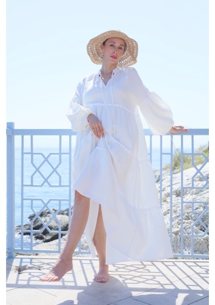 Kadın Keten Oversize Elbise