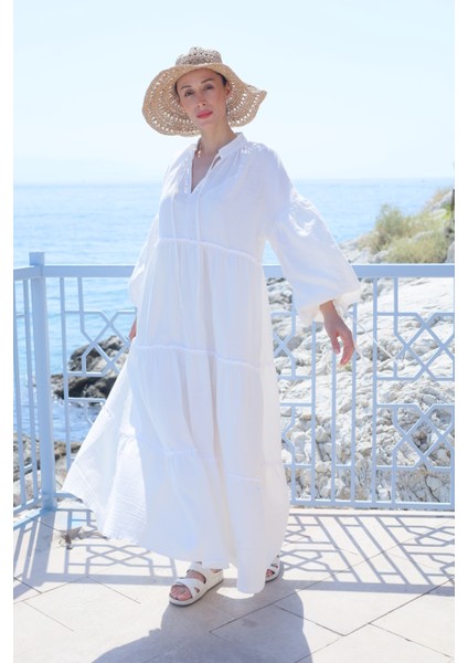 Kadın Keten Oversize Elbise