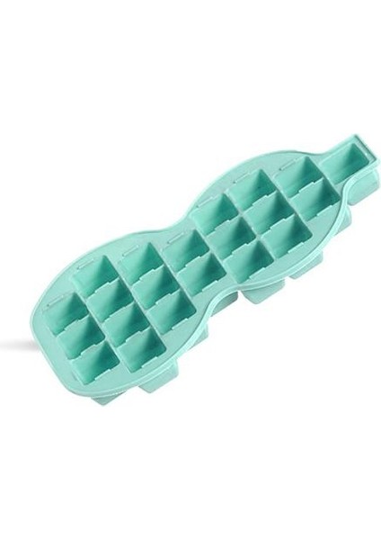 22 cm 21 Izgaralar Gıda Sınıfı Buzdolabı Dıy Buz Kutusu Buz Küp Kalıp Silikon Buz Tepsisi Kalıp ile Kapak ile Uygun Buz Makinesi Mutfak Aletleri | Dondurma Küvetleri (Yeşil) (Yurt Dışından)