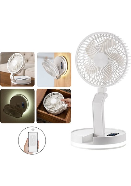 F200 LED Katlanabilir Masaüstü Döner Fan Normal Model (Yurt Dışından)