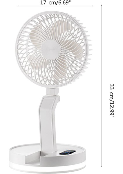 F200 LED Katlanabilir Masaüstü Döner Fan Normal Model (Yurt Dışından)