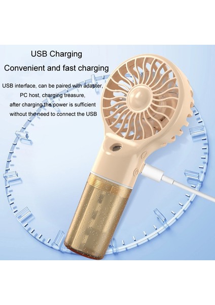 USB Şarj Edilebilir Handhd Sisleme Fanı (Yurt Dışından)