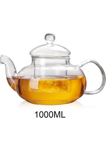 1 Adet 1000 ml Isıya Dayanıklı Cam Çaydanlık Çay Demlik Su Sürahi Şişe Çiçek Cam Çaydanlık Demlik Çay Yaprak ile Bitkisel Kahve Limonata 1000ML | Sürahi (Yurt Dışından)