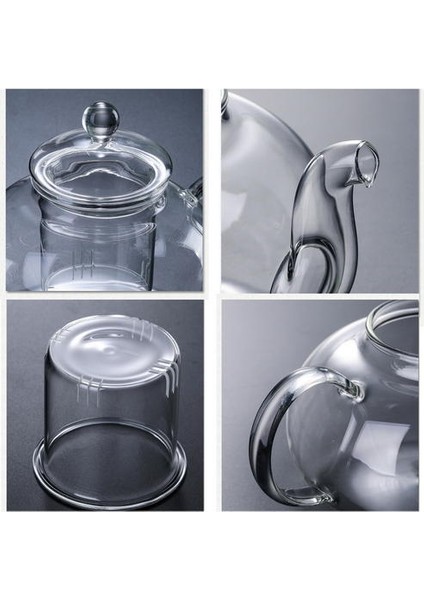 1 Adet 1000 ml Isıya Dayanıklı Cam Çaydanlık Çay Demlik Su Sürahi Şişe Çiçek Cam Çaydanlık Demlik Çay Yaprak ile Bitkisel Kahve Limonata 1000ML | Sürahi (Yurt Dışından)