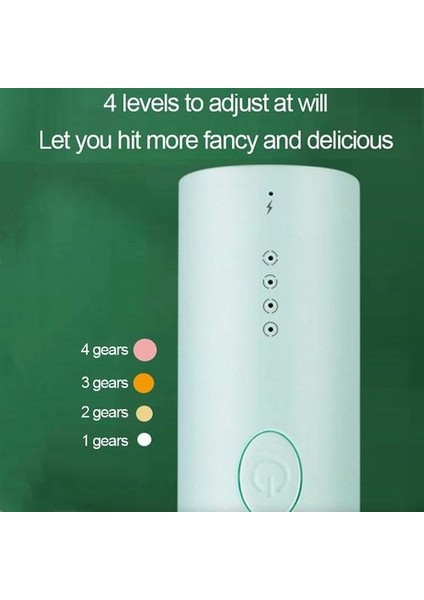USB Şarj Yumurta Çırpıcı Elektrikli Kahve Mikser Ev Süt Çalkalayıcı Makinesi Froother Foamer El 4 Hız Ayarlanabilir Blender | Sütlüler (Yurt Dışından)