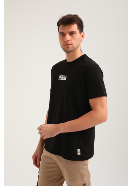 Bisiklet Yaka Siyah Slim Fit Tişört 24SSM20283