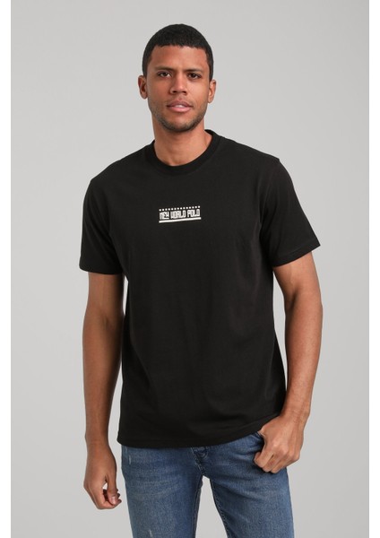 Bisiklet Yaka Siyah Slim Fit Tişört 24SSM20283