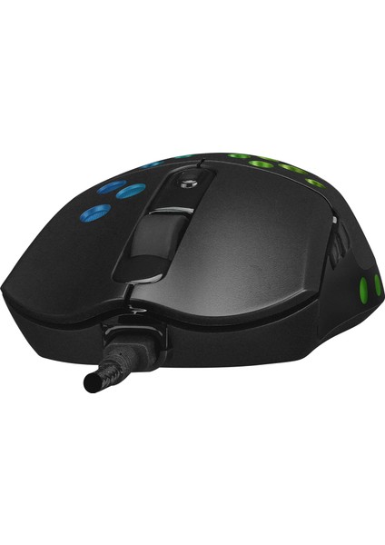 SMX-R66 Rocket Ultra Hafif Siyah Rgb Ledli 12000DPI Gaming Oyuncu Mouse