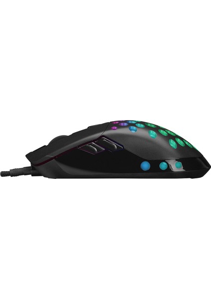 SMX-R66 Rocket Ultra Hafif Siyah Rgb Ledli 12000DPI Gaming Oyuncu Mouse