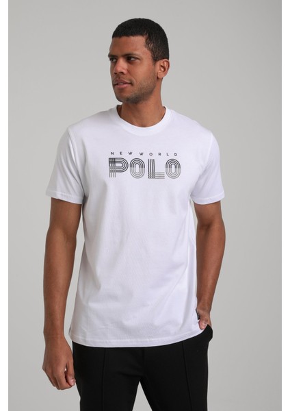 Bisiklet Yaka Beyaz Regular Custom Tişört 24SSM20320 modelleri