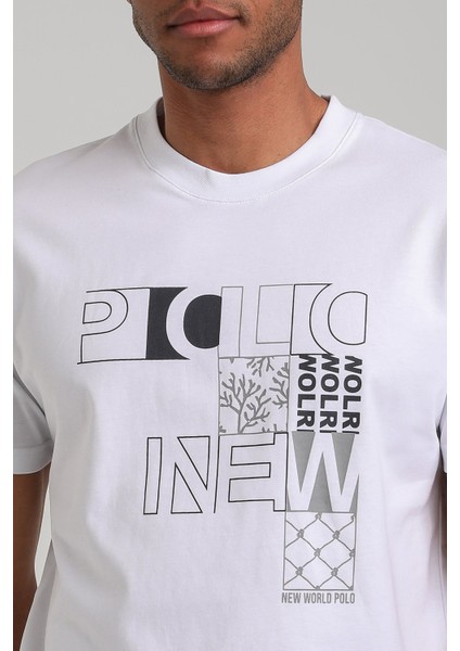 Bisiklet Yaka Beyaz Slim Fit Tişört 24SSM20295 fırsatları