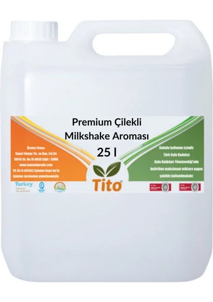 Premium Çilekli Milkshake Aroması 25 Litre