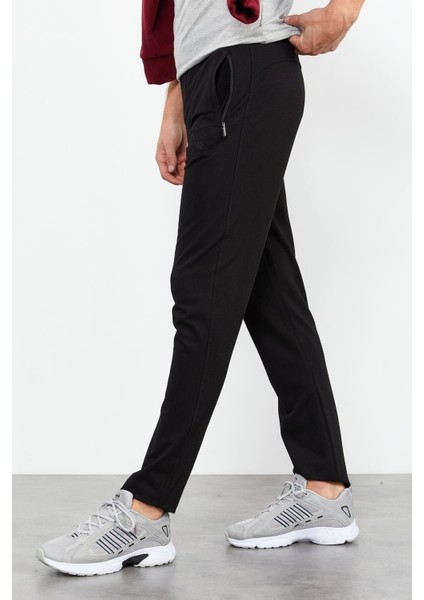 Klasik Cep Fermuarlı Siyah Erkek Eşofman Alt T06ER-84669 fırsatları