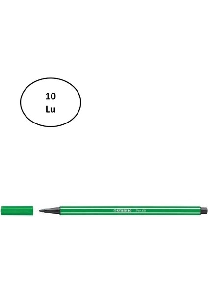 Umut Stabilo Pen 68 Mavi 68/36 10'lu