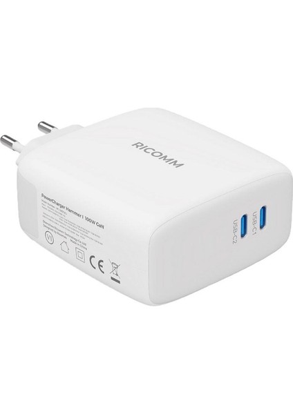 100W Gan 2 Portlu Usb-C Şarj Aleti Qc5.0 Pd Type-C Hızlı Şarj Cihazı + 100W Şarj Kablosu