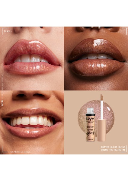 Butter Gloss Bling Işıltılı Dudak Parlatıcısı - 01 Bring The Bling