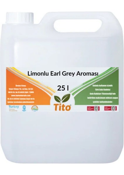 Limonlu Earl grey Aroması 25 Litre