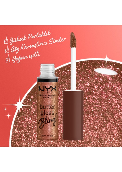 Butter Gloss Bling Işıltılı Dudak Parlatıcısı - 08 Bling Hustla