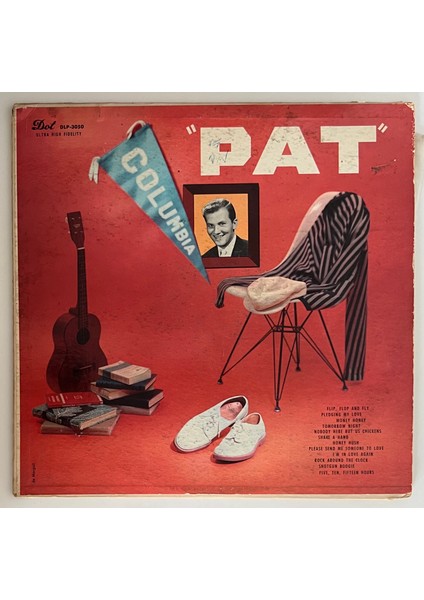 Columbia Records Pat Boone Pat Lp Plak (Orjinal Dönem 1957 Amerika Baskı)