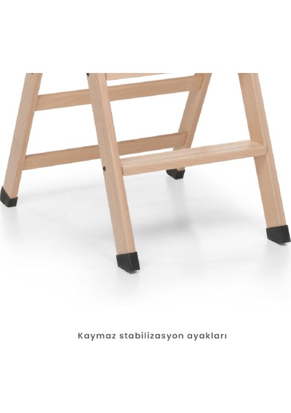 Tıalzo Ahşap Merdiven Siyah Renk