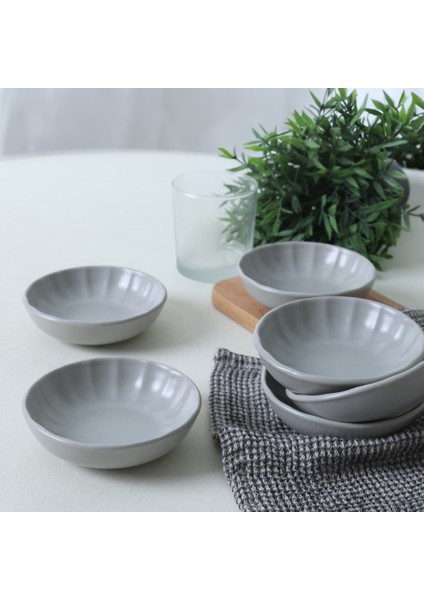 Mat Gri Sirius Çerezlik / Sosluk 12 cm 6 Adet 995