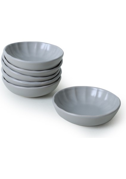 Mat Gri Sirius Çerezlik / Sosluk 12 cm 6 Adet 995