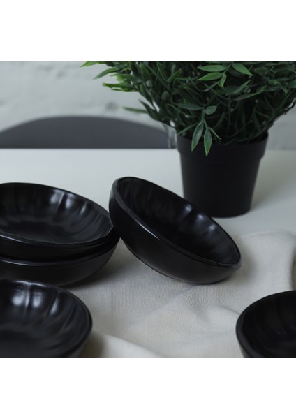 Mat Siyah Sirius Çerezlik / Sosluk 12 cm 6 Adet 956