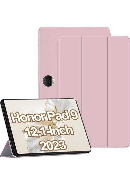 Honor Pad 9 (12,1 Inç) 2023 Kılıf Kalem Bölmeli Uyku Modlu Standlı Üçgen Silikon Case