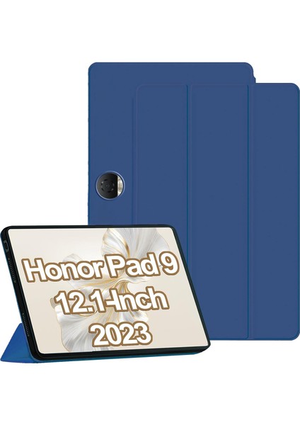 Honor Pad 9 (12,1 Inç) 2023 Kılıf Kalem Bölmeli Uyku Modlu Standlı Üçgen Silikon Case