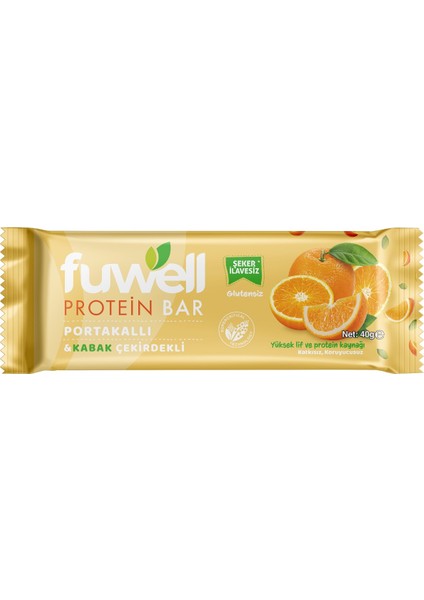 Protein Bar Portakallı & Kabak Çekirdekli Atıştırmalık 12x40g