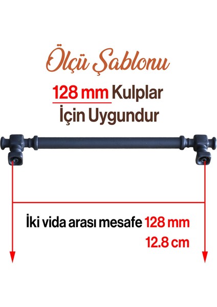 Talas Siyah Düz Metal Kulp 128 mm 12.8 cm Mutfak Çekmece Mobilya Dolap Dolabı Kapak Kulpları Kulb fırsatları