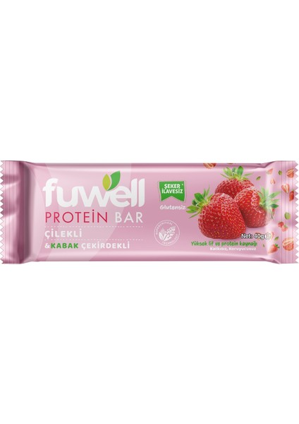 Protein Bar Çilekli & Kabak Çekirdekli Atıştırmalık 12x40g