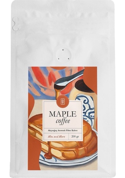 Maple Coffee - Akçaağaç Aromalı Kahve Çekirdek Kahve, 200 Gr
