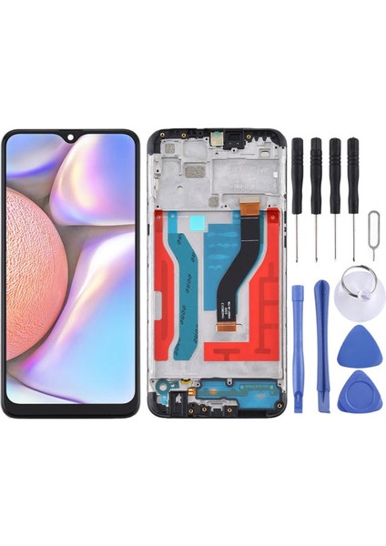 Samsung Uyumlu Galaxy SM-A107 A10S Ekran LCD Dokunmatik Full Çıtalı