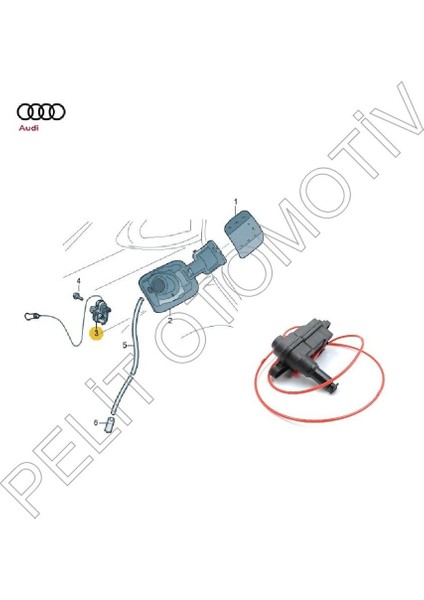 Audi A8 (2018-2022) Depo Kapak Kilit Motoru 8V0862153B 4L0862153D